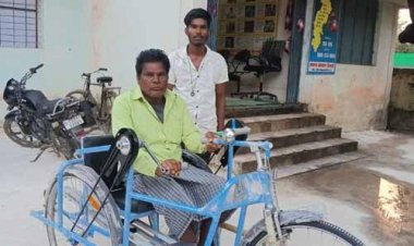 सरकार की संवेदनशील पहल से दिव्यांगजनों को तत्काल मिल रही ट्रायसायकल व बैसाखी