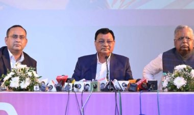 मंत्री लखन लाल देवांगन की पत्रकार वार्ता