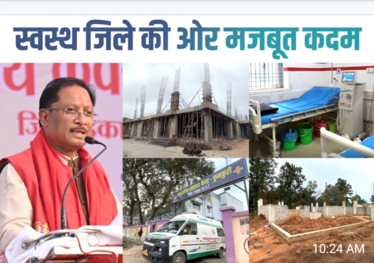 *मुख्यमंत्री विष्णुदेव साय के नेतृत्व मे जशपुर मे स्वाथ्य क्रांति,,दो वर्षों मे बदली जिले की तस्वीर,,आधुनिक स्वास्थ्य सुविधाओं की मिली बड़ी सौगात*