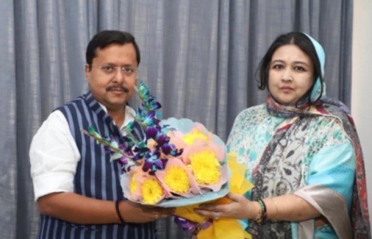 *बीजेपी के राष्ट्रीय कार्यकारी अध्यक्ष नितिन नवीन  से दिल्ली निवास मे प्रियवन्दा सिंह जूदेव ने मुलाक़ात कर दी शुभकामनायें*