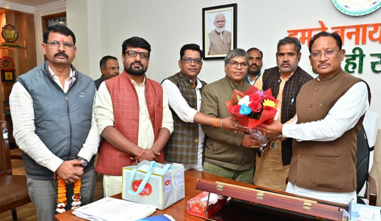 मुख्यमंत्री साय से वीर शहीद दीपक भारद्वाज स्मृति समिति के सदस्यों की सौजन्य मुलाकात