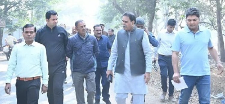 रायपुर पश्चिम में 9 करोड़ की लागत से बनेगा अत्याधुनिक उद्यान, विधायक राजेश मूणत ने किया स्थल निरीक्षण