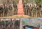 नक्सलियों द्वारा लगाये गये आईईडी व विस्फोटक सामग्री बरामद, नक्सल स्मारक ध्वस्त