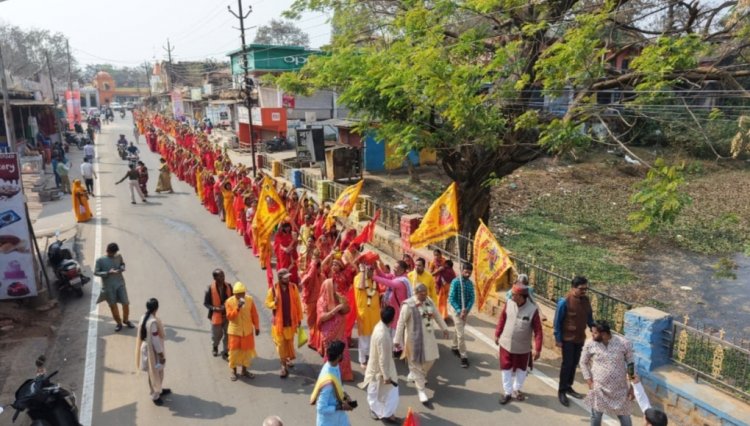 *कलश यात्रा के साथ शुरु हुआ सात दिवसीय श्रीमद भगवत क़त्था, भंडारे में प्रसाद लेने उमड़े श्रद्धालु*