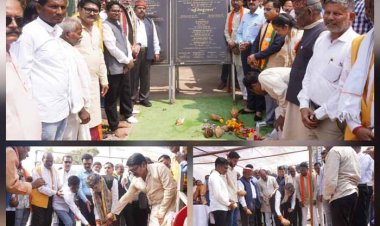 भाजपा प्रदेश अध्यक्ष देव ने 3 करोड़ 84 लाख के कार्यों का किया भूमिपूजन