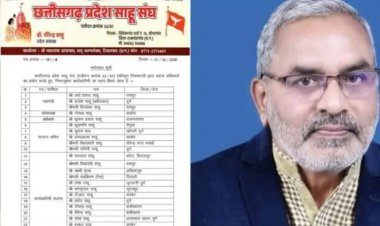 CG BREAKING : साहू संघ की नई टीम