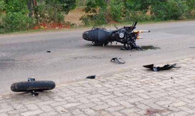 बाइक सवार को पीछे से तेज रफ्तार ट्रैक्टर ने मारी टक्कर बाइक सवार की मौत