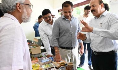 कृषि उत्पादन आयुक्त परदेशी ने किया कृषि विश्वविद्यालय का दौरा