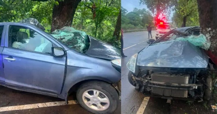 CG ACCIDENT : अनियंत्रित होकर पेड़ से टकराई तेज रफ़्तार कार, दो युवकों की मौत