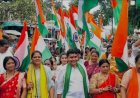 तिल्दा-नेवरा में भाजपा ने निकाली भव्य तिरंगा यात्रा, राजस्व मंत्री टंकराम वर्मा के नेतृत्व में उमड़ा जनसैलाब; गूंजे भारत माता की जय के नारे